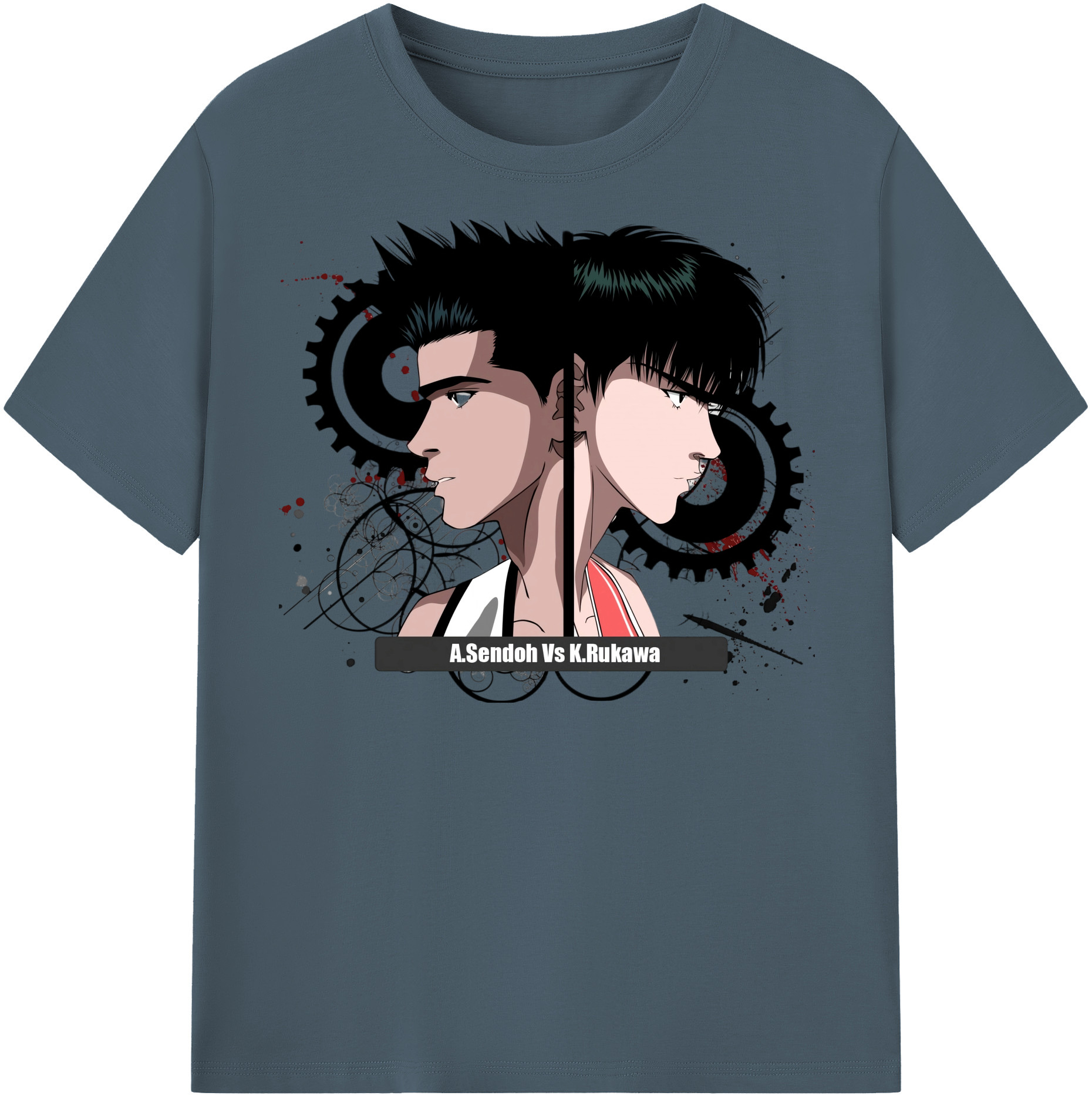 SLAM DUNK／スラムダンク 綿100％半袖Tシャツ（フロントプリント）
